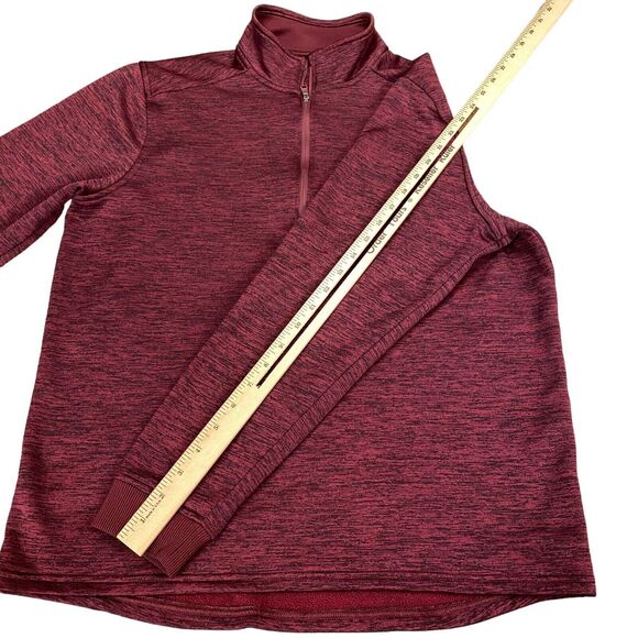 Under armour Sweatshirt Men's Medium Burgundy Loose Fit Coldgear Activewear - Picture 3 of 11